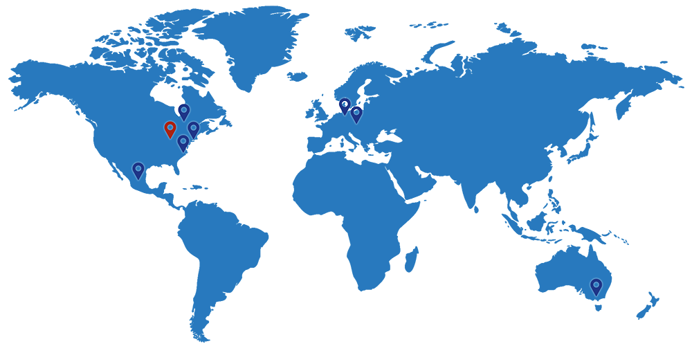 carte des représentants commerciaux des machines à cintrer les fils